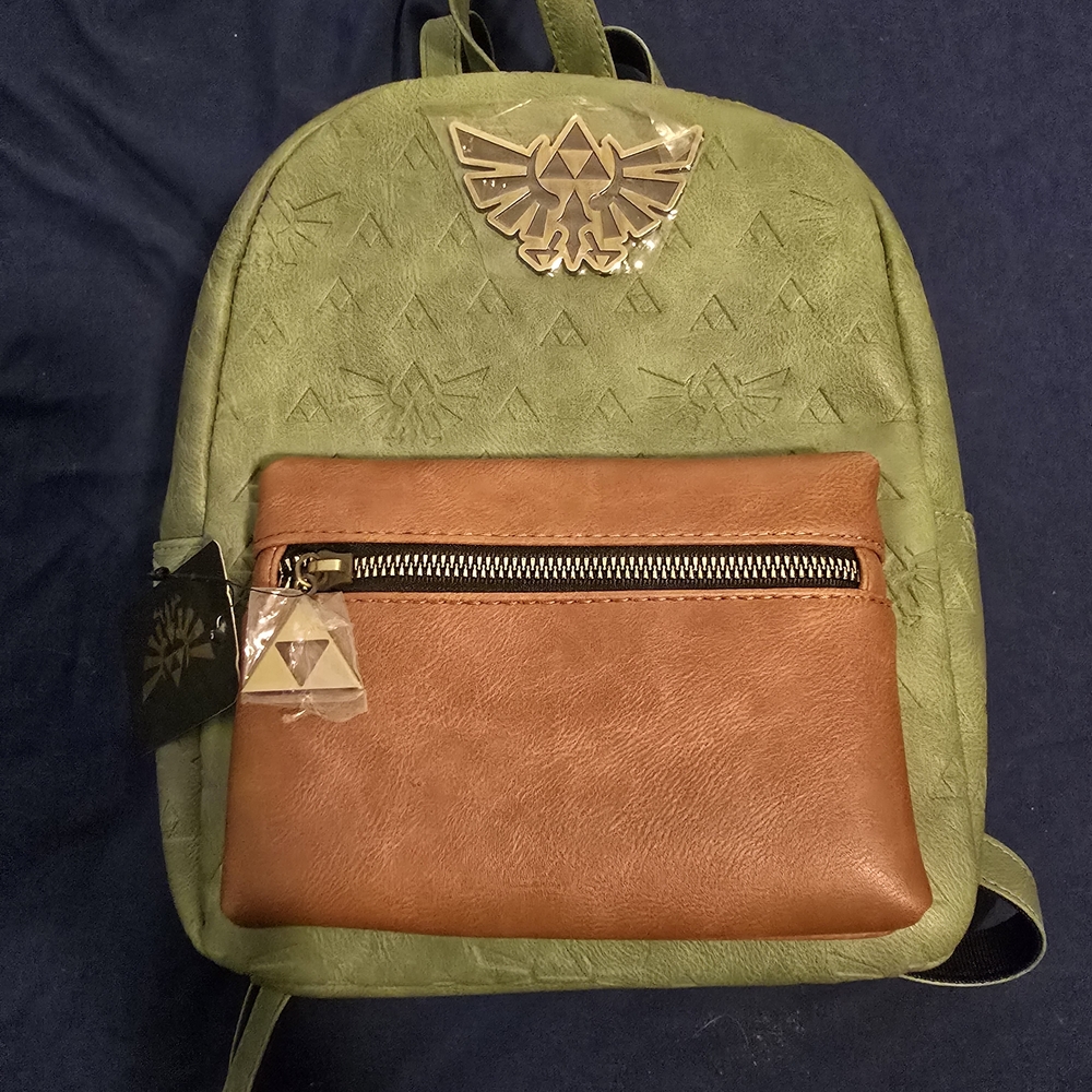 Bioware The Legend of Zelda Green Mini Faux Leather Backpack (Not Made Anymore)